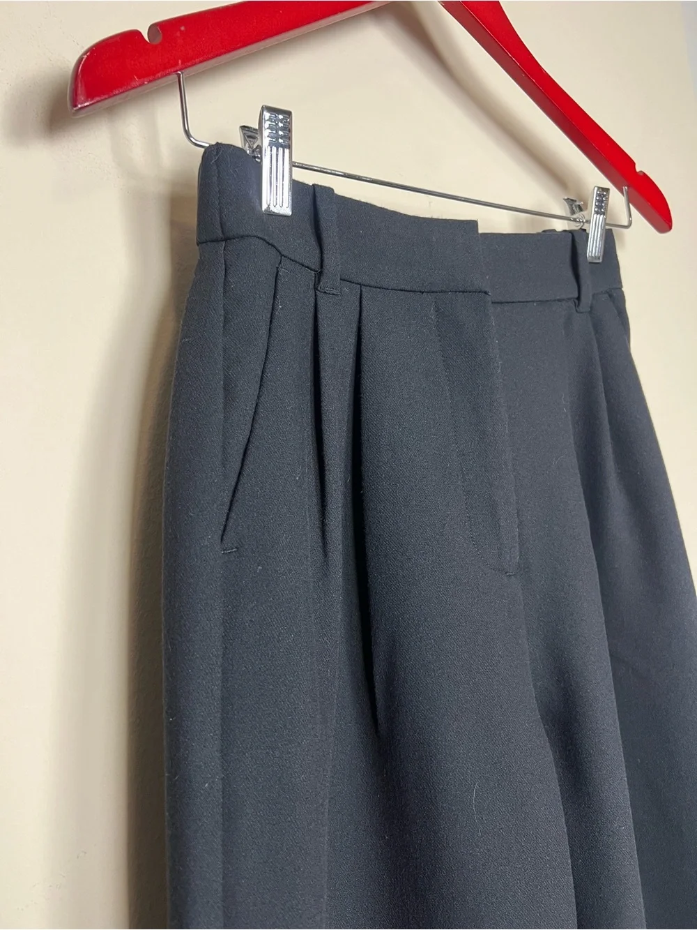 Abercrombie & Fitch Black Sloan Tailored Wide-Leg Pants Size 24/00R